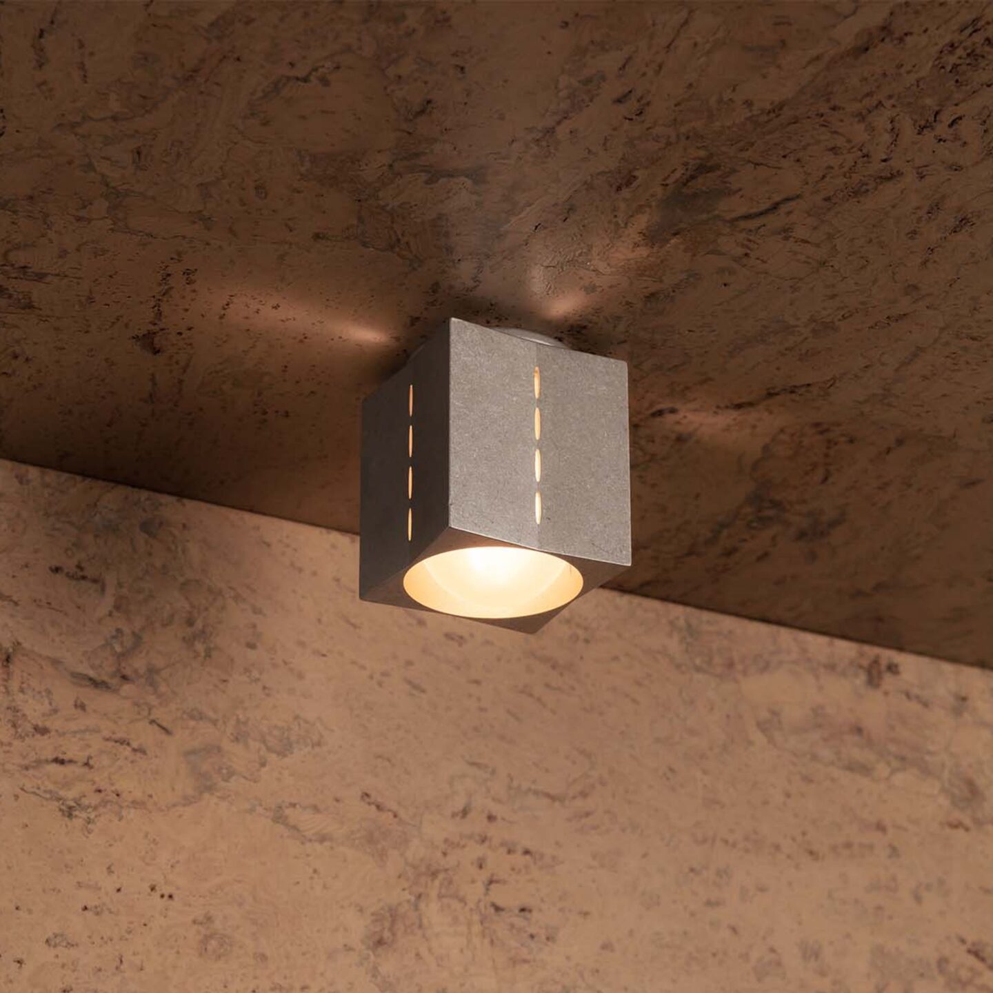 Polaris Ceiling Light, Small, Tumbled Aluminium